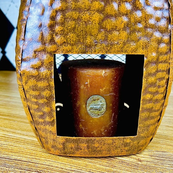 Large Owl Candle Lantern Metal Vintage Sculptural Candle Holder Décor - Picture 5 of 6